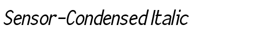 Sensor-Condensed Italic - Download Thousands of Free Fonts at FontZone.net