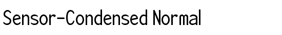 Sensor-Condensed Normal - Download Thousands of Free Fonts at FontZone.net