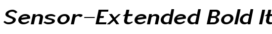 Sensor-Extended Bold Italic - Download Thousands of Free Fonts at FontZone.net