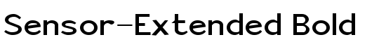 Sensor-Extended Bold - Download Thousands of Free Fonts at FontZone.net