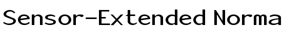Sensor-Extended Normal - Download Thousands of Free Fonts at FontZone.net