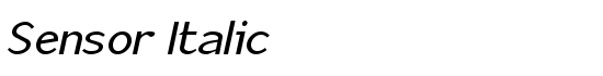 Sensor Italic - Download Thousands of Free Fonts at FontZone.net
