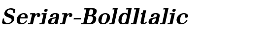 Seriar-BoldItalic - Download Thousands of Free Fonts at FontZone.net