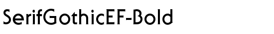 SerifGothicEF-Bold - Download Thousands of Free Fonts at FontZone.net