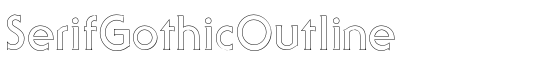 SerifGothicOutline - Download Thousands of Free Fonts at FontZone.net