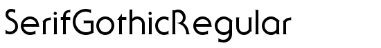 SerifGothicRegular - Download Thousands of Free Fonts at FontZone.net