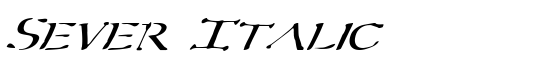 Sever Italic - Download Thousands of Free Fonts at FontZone.net