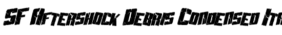 SF Aftershock Debris Condensed Italic - Download Thousands of Free Fonts at FontZone.net