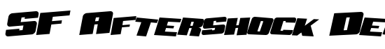 SF Aftershock Debris Solid Italic - Download Thousands of Free Fonts at FontZone.net