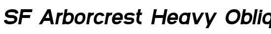 SF Arborcrest Heavy Oblique - Download Thousands of Free Fonts at FontZone.net