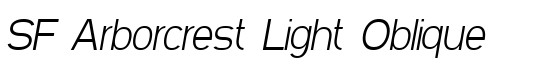 SF Arborcrest Light Oblique - Download Thousands of Free Fonts at FontZone.net
