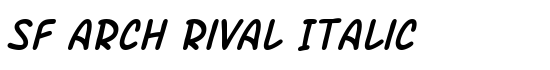 SF Arch Rival Italic - Download Thousands of Free Fonts at FontZone.net