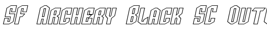 SF Archery Black SC Outline Oblique - Download Thousands of Free Fonts at FontZone.net