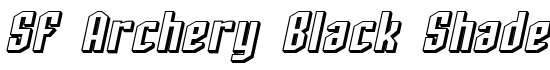 SF Archery Black Shaded Oblique - Download Thousands of Free Fonts at FontZone.net