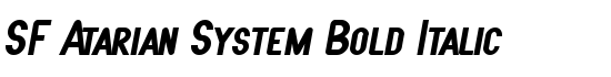 SF Atarian System Bold Italic - Download Thousands of Free Fonts at FontZone.net