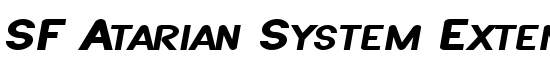 SF Atarian System Extended Bold Italic - Download Thousands of Free Fonts at FontZone.net