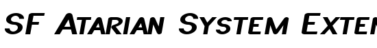 SF Atarian System Extended Italic - Download Thousands of Free Fonts at FontZone.net