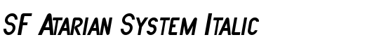 SF Atarian System Italic - Download Thousands of Free Fonts at FontZone.net