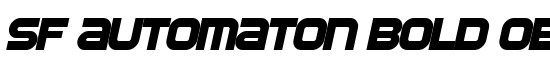 SF Automaton Bold Oblique - Download Thousands of Free Fonts at FontZone.net