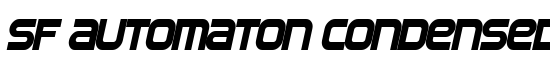 SF Automaton Condensed Oblique - Download Thousands of Free Fonts at FontZone.net
