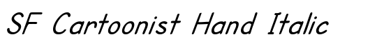 SF Cartoonist Hand Italic - Download Thousands of Free Fonts at FontZone.net