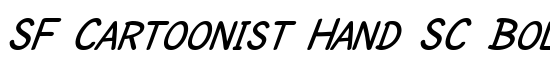 SF Cartoonist Hand SC Bold Italic - Download Thousands of Free Fonts at FontZone.net