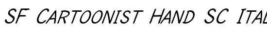 SF Cartoonist Hand SC Italic - Download Thousands of Free Fonts at FontZone.net