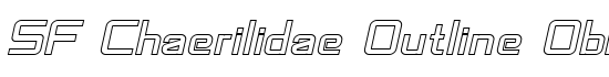 SF Chaerilidae Outline Oblique - Download Thousands of Free Fonts at FontZone.net