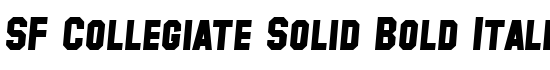 SF Collegiate Solid Bold Italic - Download Thousands of Free Fonts at FontZone.net