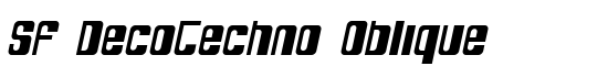SF DecoTechno Oblique - Download Thousands of Free Fonts at FontZone.net