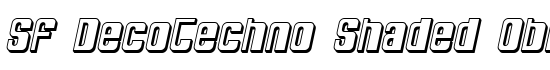 SF DecoTechno Shaded Oblique - Download Thousands of Free Fonts at FontZone.net