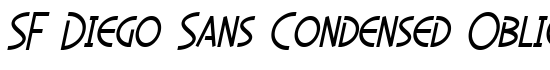 SF Diego Sans Condensed Oblique - Download Thousands of Free Fonts at FontZone.net