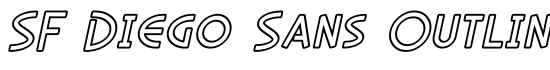 SF Diego Sans Outline Oblique - Download Thousands of Free Fonts at FontZone.net
