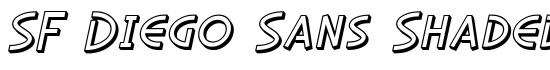 SF Diego Sans Shaded Oblique - Download Thousands of Free Fonts at FontZone.net