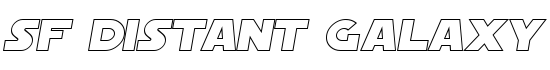 SF Distant Galaxy Outline Italic - Download Thousands of Free Fonts at FontZone.net