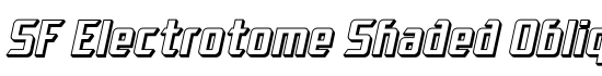 SF Electrotome Shaded Oblique - Download Thousands of Free Fonts at FontZone.net