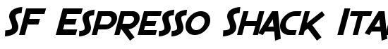 SF Espresso Shack Italic - Download Thousands of Free Fonts at FontZone.net