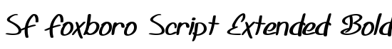 SF Foxboro Script Extended Bold - Download Thousands of Free Fonts at FontZone.net