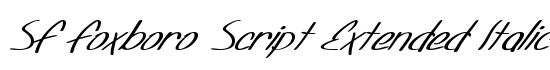 SF Foxboro Script Extended Italic - Download Thousands of Free Fonts at FontZone.net