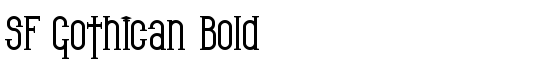 SF Gothican Bold - Download Thousands of Free Fonts at FontZone.net