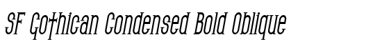 SF Gothican Condensed Bold Oblique - Download Thousands of Free Fonts at FontZone.net
