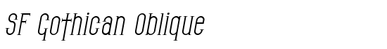 SF Gothican Oblique - Download Thousands of Free Fonts at FontZone.net
