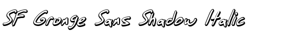 SF Grunge Sans Shadow Italic - Download Thousands of Free Fonts at FontZone.net