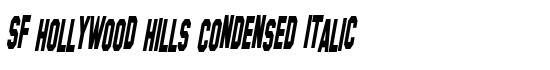 SF Hollywood Hills Condensed Italic - Download Thousands of Free Fonts at FontZone.net