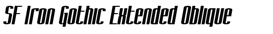 SF Iron Gothic Extended Oblique - Download Thousands of Free Fonts at FontZone.net