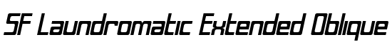 SF Laundromatic Extended Oblique - Download Thousands of Free Fonts at FontZone.net