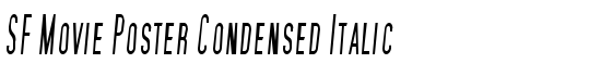 SF Movie Poster Condensed Italic - Download Thousands of Free Fonts at FontZone.net