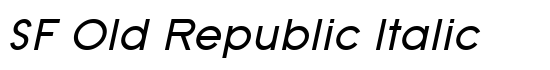 SF Old Republic Italic - Download Thousands of Free Fonts at FontZone.net