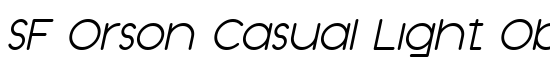 SF Orson Casual Light Oblique - Download Thousands of Free Fonts at FontZone.net