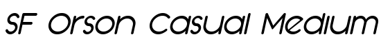 SF Orson Casual Medium Oblique - Download Thousands of Free Fonts at FontZone.net